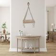 thumbnail image 3 of Cotton Rope Wall Hanger With Wooden Shelf, 3 of 3