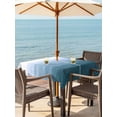 thumbnail image 3 of Outdoor Tablecloth with Umbrella Hole for Patio/Picnic/Party/Camping, Blue Coastal Wave Waterproof Table Cloth Square Cover Washable, Summer Ocean Nautical Beach Ombre (54"x 54"), 3 of 8