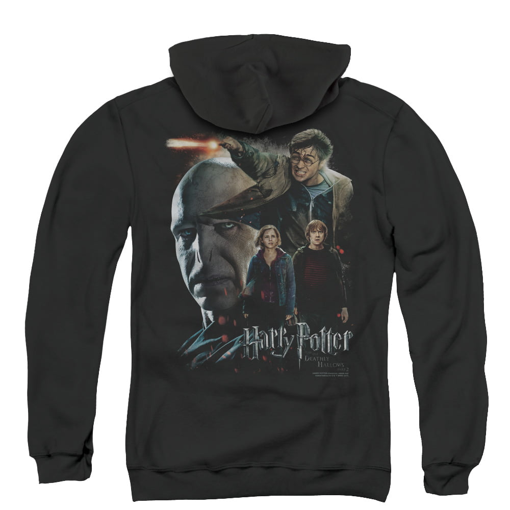 Harry Potter Final Fight (Back Print) Adult Zipper Hoodie Sweatshirt Black