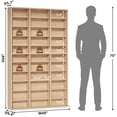 thumbnail image 2 of LELELINKY 11-Tier Triple Wide Bookcase, 68" Tall Bookshelf with 33 Display Shelves for Living Room Home Office Study, Natural Oak, 2 of 11