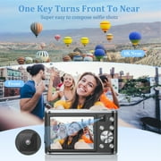 4K Digital Camera,48 MP Auto Focus Camera Selfie with Front and Rear Dual Lens with 32GB Card,1 Batteries,16x Digital Zoom,Compact Travel Blog Camera Perfect Gift for Teenagers Beginners
