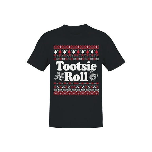 Officially Licensed Tootsie Roll Festive Christmas Sweater Design Men's T-shirt