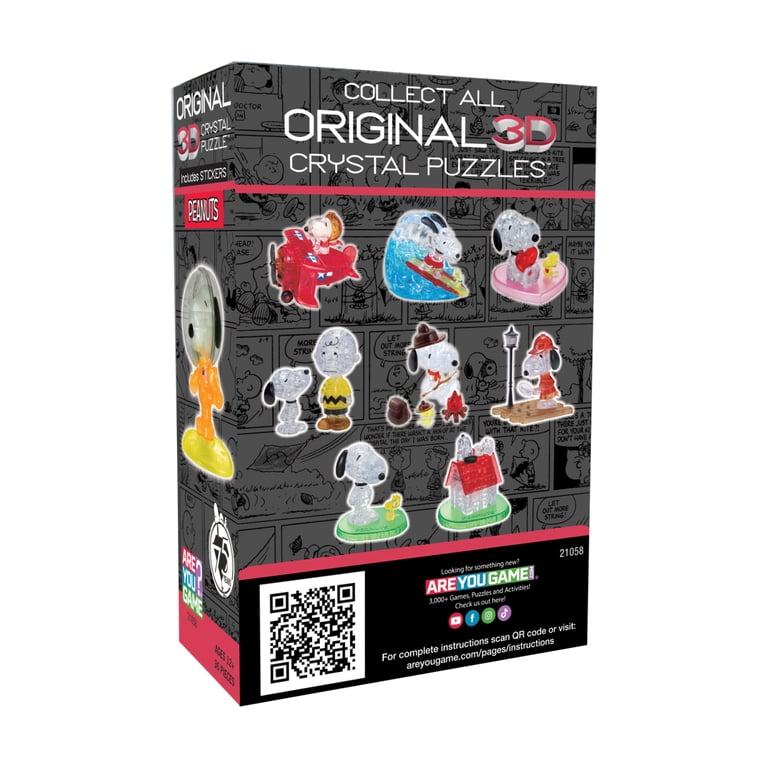 AreYouGame.com 3D Crystal Puzzle - Glow-in-the-Dark Peanuts