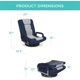 thumbnail image 3 of Songqin Swivel Gaming Chair 360 Degree Multipurpose Floor Chair Rocker for TV, Reading, Playing Video Games w/Lumbar Support, Armrest Handles, Adjustable Foldable Backrest - Blue/Gray, 3 of 15