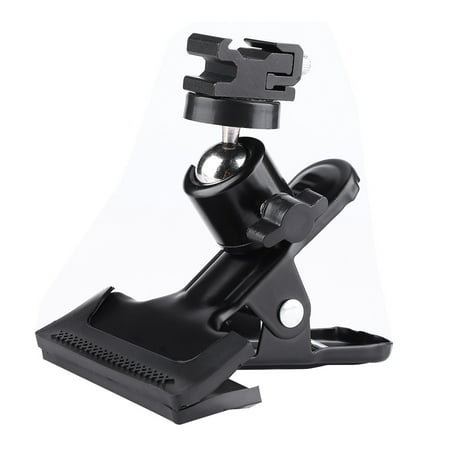 Image of Tebru Light Stand Clamp Metal Photo Studio Backdrop Clamp Ball Head Cold Shoe Bracket with 1/4 Thread Backdrop Clip