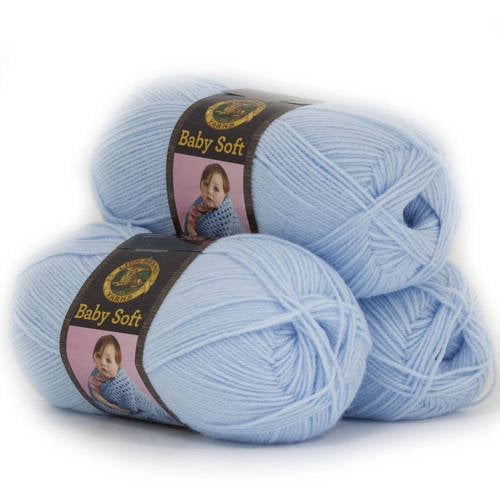 Lion Brand Yarn Baby Soft Little Boy Blue DK Baby Light Acrylic, Nylon