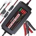 thumbnail image 2 of BMK 12V 5A Smart Battery Charger Portable Battery Maintainer with Detachable Alligator Rings Clips Fast Charging Trickle Charger for Car Boat Lawn Mower Marine Sealed Lead Acid Battery, 2 of 10
