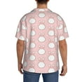 thumbnail image 5 of Xecao offers the Cute Rabbit for Men's Casual Short-sleeved Shirt, a button-up collared shirt with a pocket, perfect for beach vacations and yacht travel in the 3X-Large size., 5 of 7