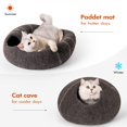 thumbnail image 3 of MEWOOFUN Cat Cave Bed -Handmade Wool Cat Bed Cave,Eco-Friendly Cat Bed Cat House,Felt Cat Caves for Indoor Cats and Kittens (Black), 3 of 9