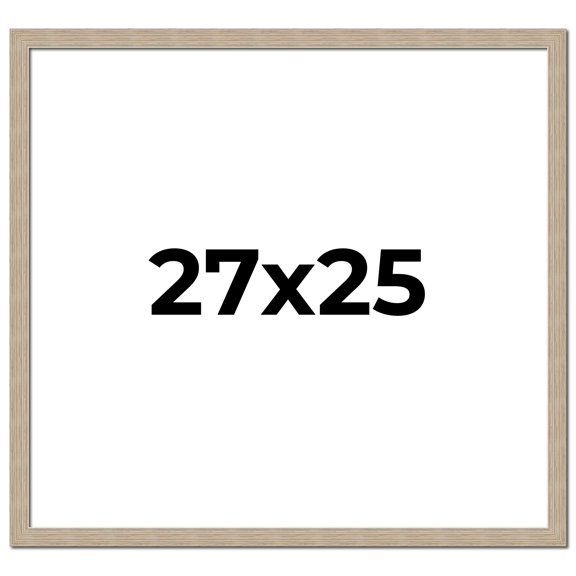 27x25 Frame Grey Solid Wood Picture Frame Width 1 Inches | Interior Frame Depth 0.5 Inches |