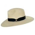 thumbnail image 3 of Naturalist Wide Brim Panama Straw Fedora Hat - L - Natural, 3 of 4