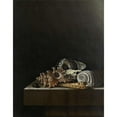 thumbnail image 2 of Adriaen Coorte 20x24 Black Ornate Framed Double Matted Museum Art Print Titled: Shells on a Stone Plinth (1698), 2 of 5