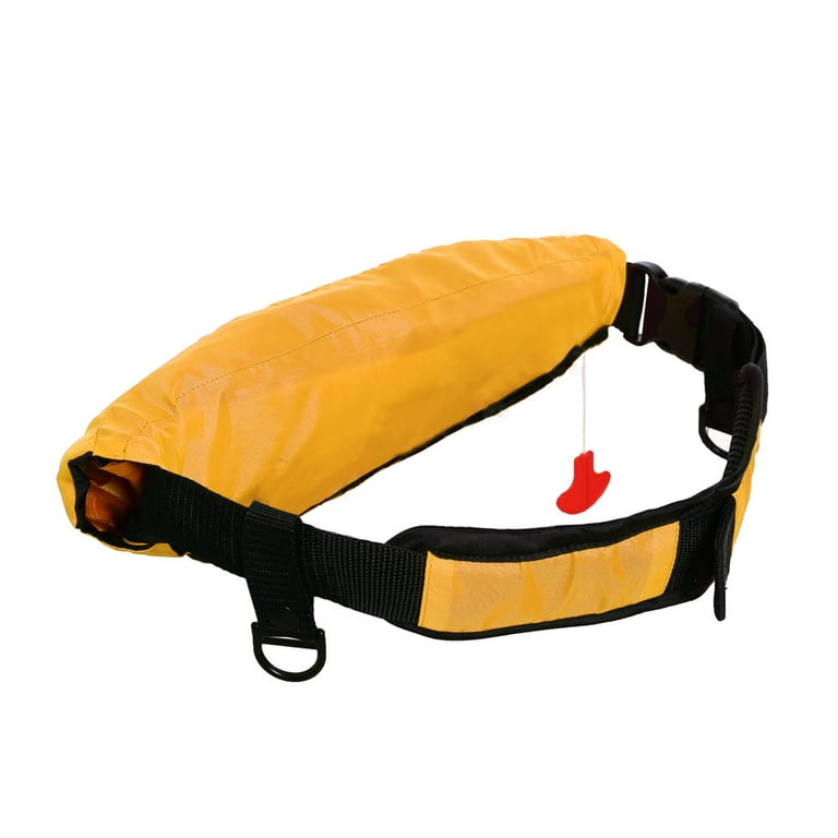 Top Safety Belt Pack Life Jacket with Whistle - Auto Inflatable Waist Pack  Lifejacket Life Vest PFD for Boating Fishing Kayaking Canoeing Sailing