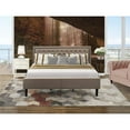 thumbnail image 2 of East West Furniture 2-piece Wood Bedroom Set in Dark Khaki Brown/Cream, 2 of 8