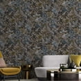 thumbnail image 3 of Dark Brown Embossed Wallpaper, Non-Adhesive Wallcovering Roll: 41.7”W x 614”H- 177.80 sq ft, 3 of 5