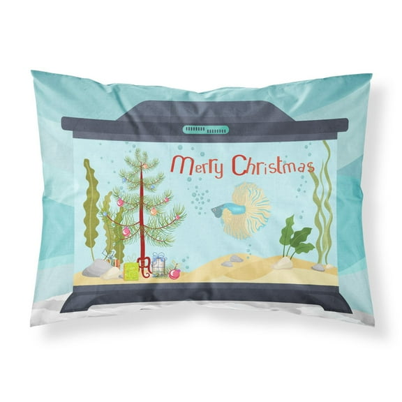 Elephant Ear Betta Merry Christmas Fabric Standard Pillowcase