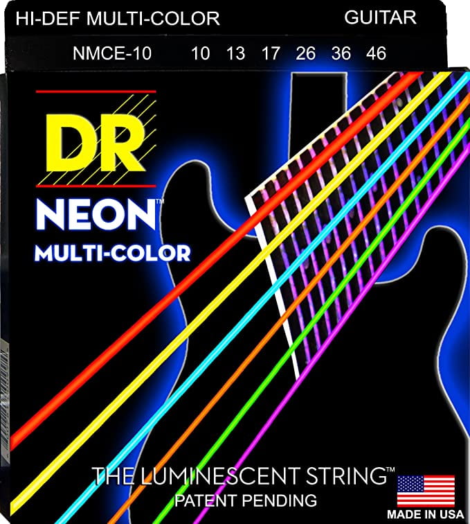 NRE-10 Medium Electric Guitar String Set DR NEON Hi-Def Red .010-.046 NRE-10 Medium Electric Guitar String Set DR NEON Hi-Def Red .010-.046
