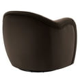 thumbnail image 6 of Swivel Armchair Chair, Brown, Velvet, Living Room Lounge Cafe Lobby Hospitality Restaurant, Modern Contemporary, HB37313, 6 of 9