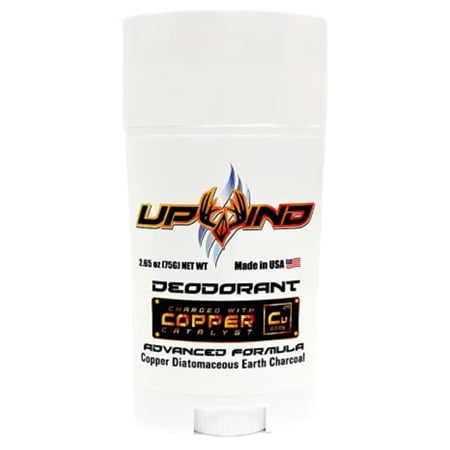 Upwind Odorless Deodorant Stick for Hunting and Outdoors - Scent-Free Formula with Copper Ions Diatomaceous Earth & Charcoal - No Fragrance No Aluminum - 2.65 oz