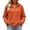 Orange-03, variant on Perfectbot Womens Lightweight Waffle Knit Hoodie Pullover V Neck Long Sleeve Fall Casual Sweatshirt