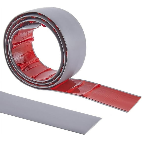 Floor Transition Strip Self Adhesive PVC Cover Edge Trim Laminate Flooring Flat Divider Gap Covering Joining Strip for Gaps Carpet Threshold Transition Floor Tiles Gray 4ft x 2" DIY