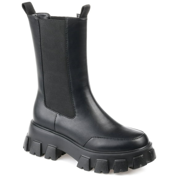 Journee Womens Vista Pull On Block Heel Booties