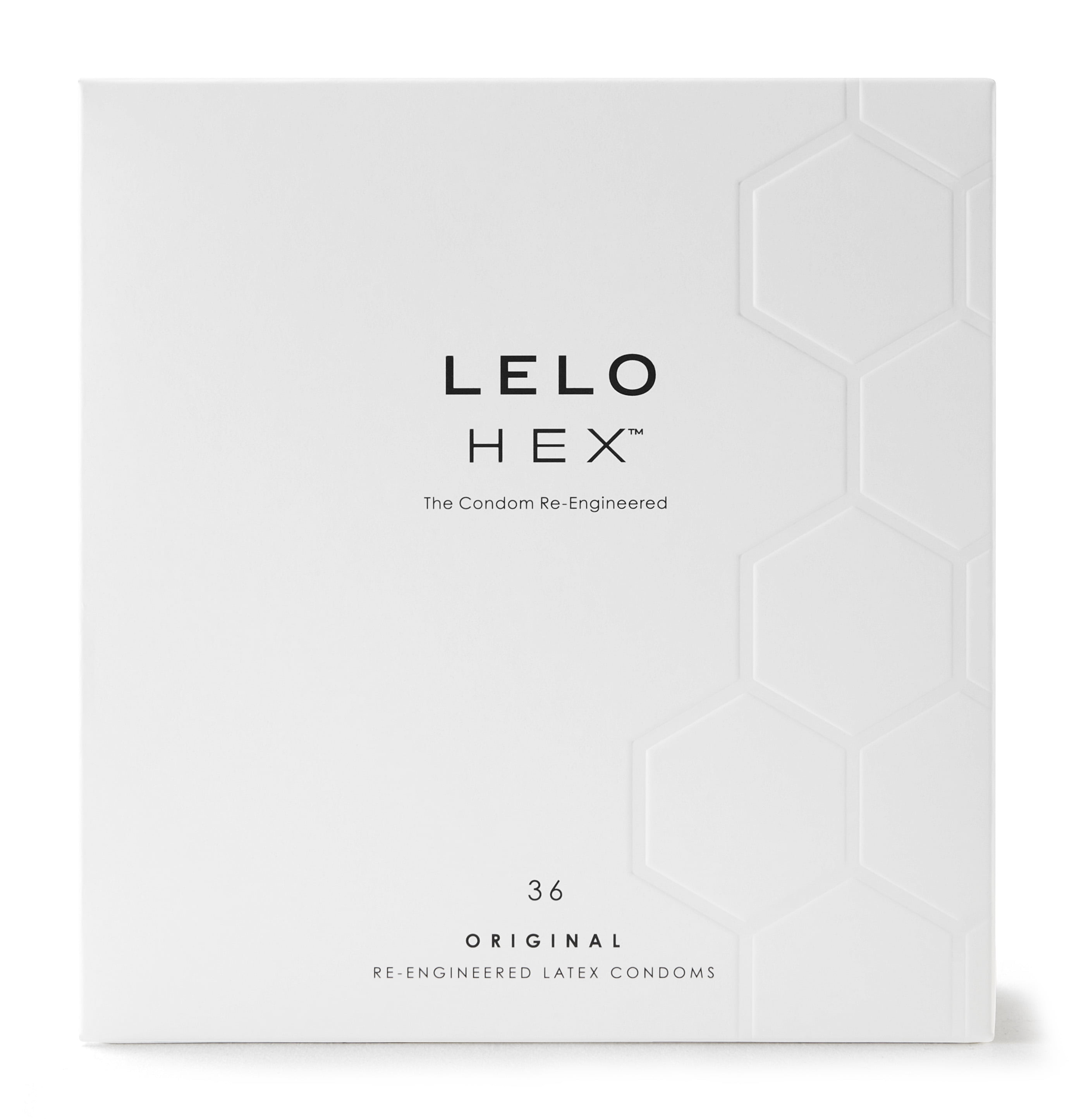 Lelo Hex Original Re-engineered Latex Condoms, 36 Pack