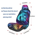 thumbnail image 3 of Wukai Colorful Tropical Leaves Full Set Car Seat Covers with Soft Padding Universal Auto Front Seats Protector and Cushion Mat, 3 of 5