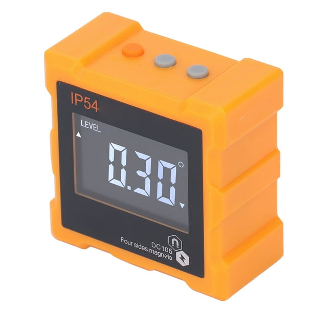 Medidor De Buscador De ángulo Digital, Resolución Magnética De 0,05 IP54 Inclinómetro De Calibre De ángulo 1300 MAh Pantalla Digital LCD De 360 para Decoración