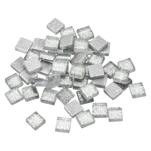 Azulejos de vidrio Unique Bargains 1 x 1cm 50uds Tono Plateado