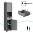 thumbnail image 2 of Walsunny Bathroom Storage Cabinet 64" Tall Wooden Kitchen Cupboard Pantry Cabinet with Doors Shelves Drawer Gray, 2 of 8