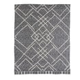 thumbnail image 2 of Laddha Home Designs Tufted Geometric Diamond Throw Blanket - 96" x 108" - Black and Cream, 2 of 7