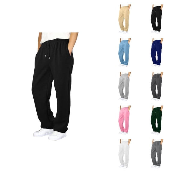 Boys Pants Boy's Heavyweight Cargo Sweatpants Baggy Sweat Pants with Pockets Elastic Waist Drawstring Joggers Trousers