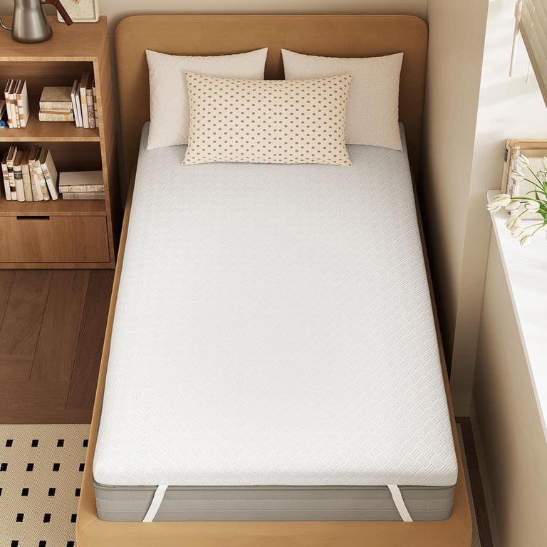 Belffin 4 Inch Queen Mattress Topper With Spring Core & Memory Foam - Firm Support, Removable Breathable Cover