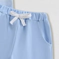 thumbnail image 6 of TOWED22 Baby Boy Summer Outfits 2 Pieces Crewneck Short Sleeve Tee Cartoon Graphic Casual Drawstring Shorts Clothes(Sky Blue,0-6 M), 6 of 6