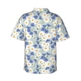 thumbnail image 3 of Balery Daisies Flowers Print Men's Hawaiian Shirts Short Sleeve Beach Shirt Relaxed Fit Vacation Button Down Shirts-3X-Large, 3 of 9