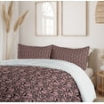 thumbnail image 6 of Ambesonne Damask Duvet Cover Set, Flower Vintage Ornament Art, 2-Calking, Pale Rose Charcoal Grey, 6 of 7