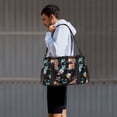 thumbnail image 7 of Rocae Hibiscus Rose Print Hand Travel Bag Travel Duffel Bag and Fitness Bag, Women's Waterproof Weekend Tote, Men's Travel and Fitness Essentials, 7 of 7