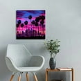 thumbnail image 5 of Chilfamy Palm Trees Neon Lights Canvas Print Wall Art Home Decor 12x12in, 5 of 6