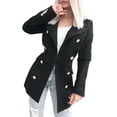 thumbnail image 1 of Womens Autumn And Woolen Winter Lapel Cloth Coat Trench Jacket Long Overcoat Outwear, 1 of 5