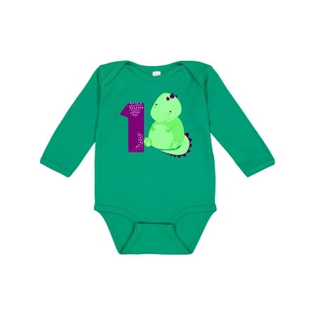 

Inktastic Baby Dinosaur 1st Birthday Gift Baby Boy or Baby Girl Long Sleeve Bodysuit