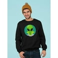 thumbnail image 2 of Big Eyed Alien Design Sweatshirt Men -Image by Shutterstock, Male 5X-Large, 2 of 4