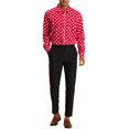 thumbnail image 2 of INSPIRE CHIC Men's Polka Dots Dress Shirts Button Down Long Sleeves Shirt, 2 of 4