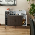 thumbnail image 5 of Furniture of America Shecklin Multi-Storage Buffet Server, White and Wenge, 5 of 7