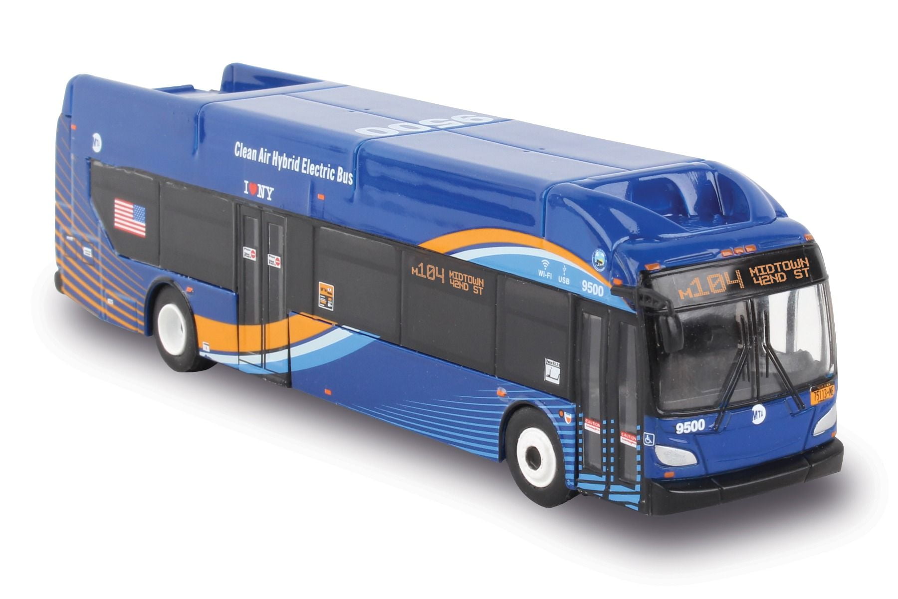 MTA New Flyer Xcelsior Transit Electric Hybrid Bus, Blue Daron NY2050