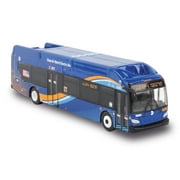 MTA New Flyer Xcelsior Transit Electric Hybrid Bus, Blue - Daron NY2050 - 1/87 scale Diecast Model Toy Bus