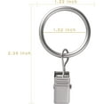 thumbnail image 3 of 44 Pack Curtain Rings with Clips, Black Curtain Hooks Hangers, Rustproof Metal Drapery Rings for Hanging Drapes Bows Tension Rod, 1" Interior Diameter, Fits up to 5/8 in Curtain Rod, 3 of 7