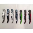 thumbnail image 3 of Navy Blue Metal Corkscrew Doubled Hinged Waiters Wine Bottle Opener Foil Cutter, 3 of 6