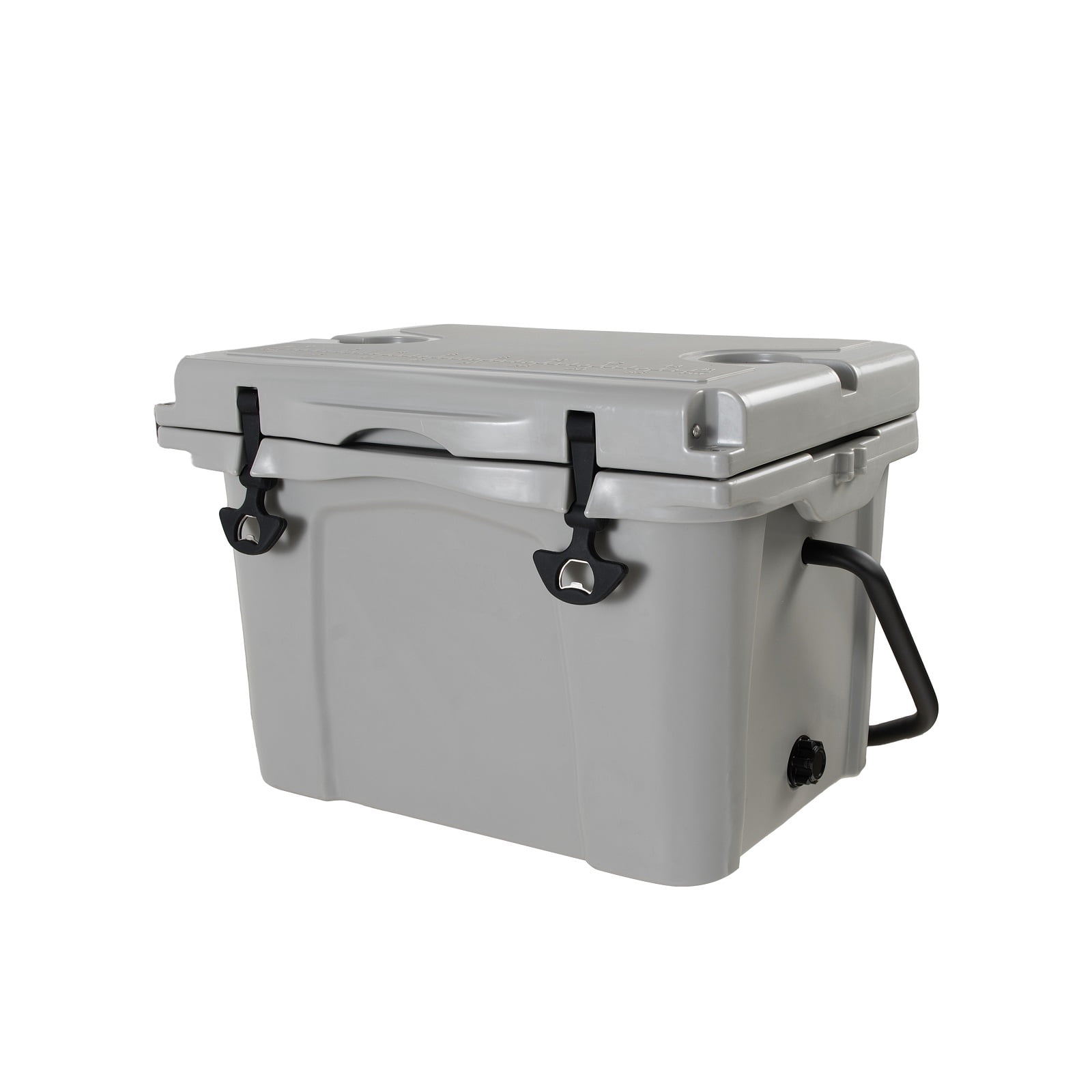 25QT Portable Insulated Hard Cooler Ice Chest with Built-in Bottle Opener, Cup Holders and Measuring Ruler, Perfect for Travel, Beach, Camping, Fishing and Outdoor Activities