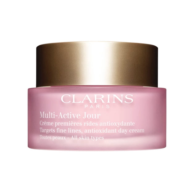 Clarins Multi-Active Day Cream | Multi-Tasking Anti-Aging Moisturizer | Visibly Minimizes Fine Lines | Boosts Radiance | Hydrates, Smooths and Tones | All Skin Types | 1.6 Ounces